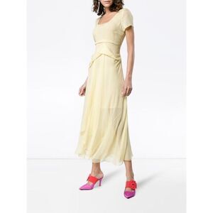 Sies Marjan silk Overlay Gown Yellow